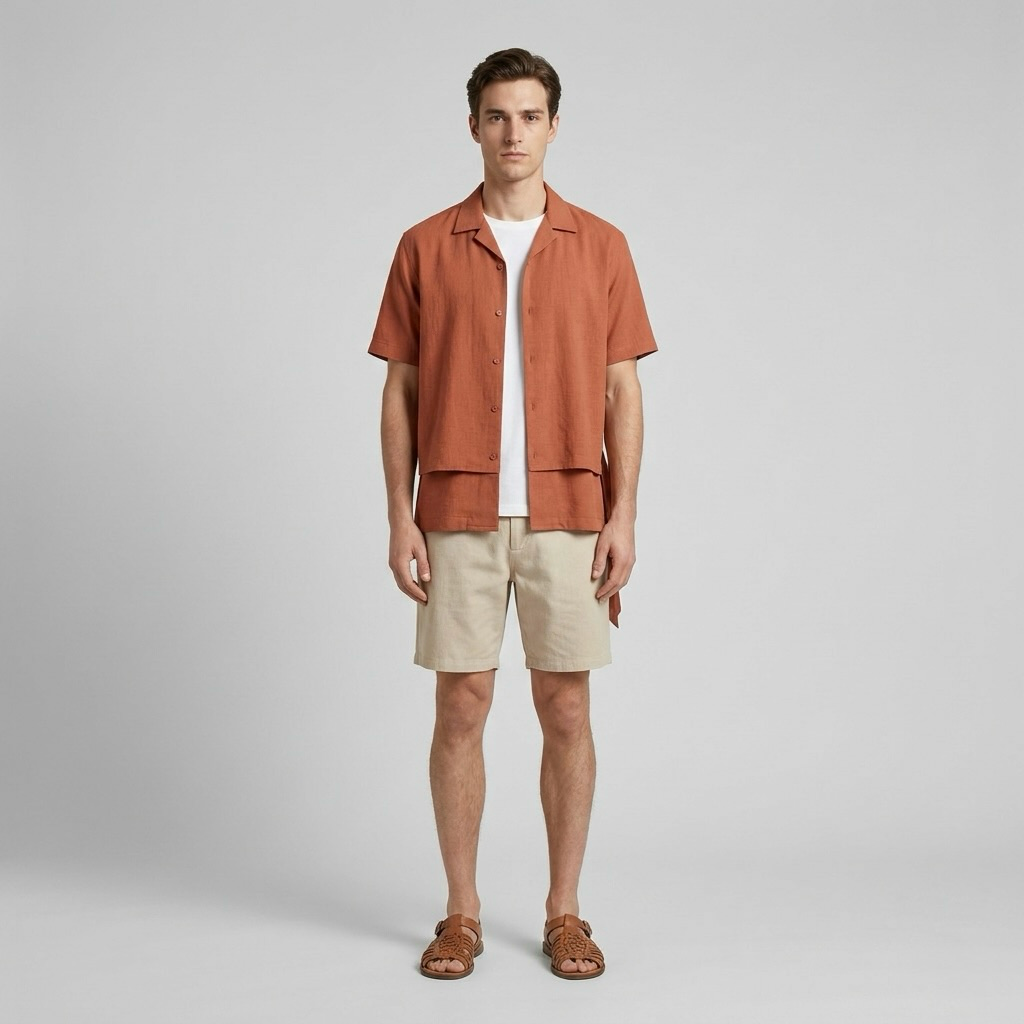 Layered Resort Camp Shirt