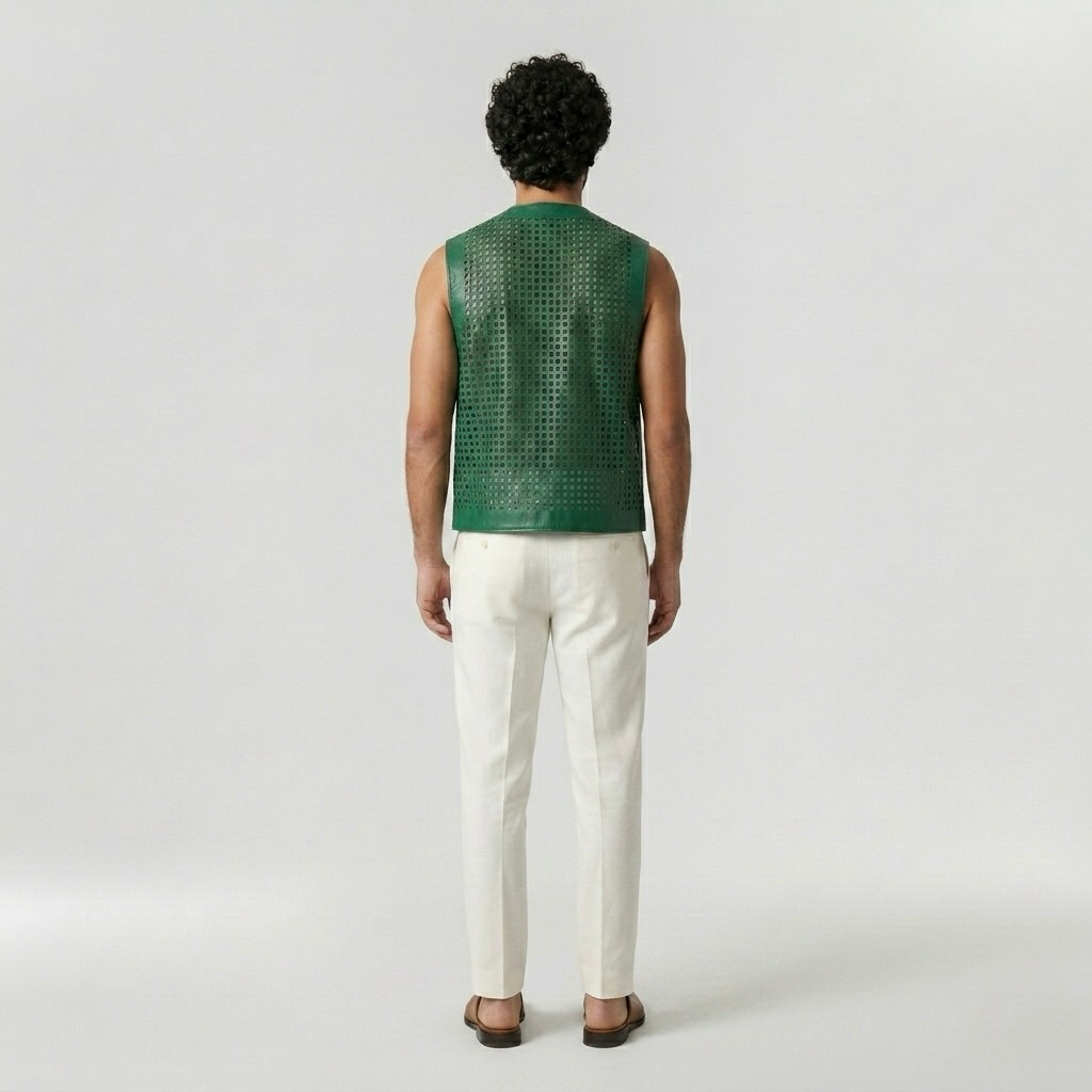 Laser-Cut Open Front Vest