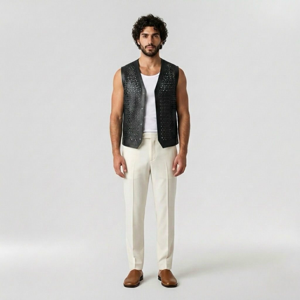 Laser-Cut Open Front Vest