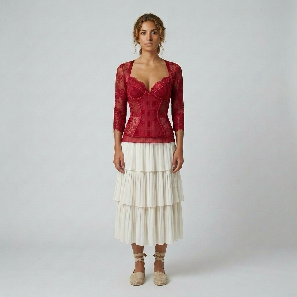 Lace Corset Illusion Top
