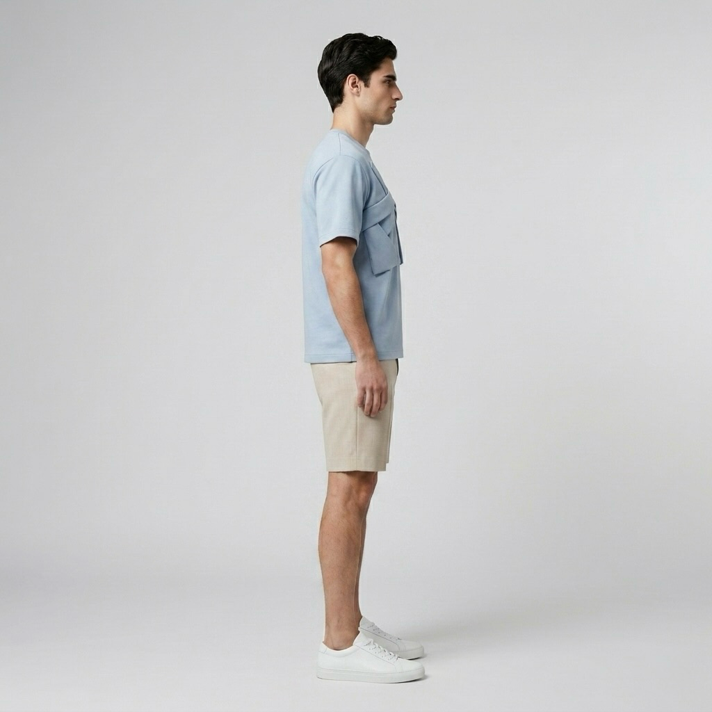 Architectural Fold Detail T-Shirt