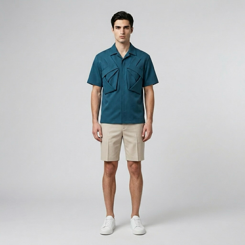 Architectural Fold Detail T-Shirt