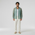 Sheer Mesh Panel Overshirt