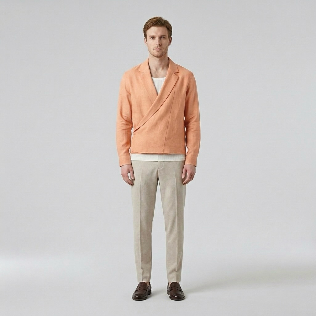 Wrap Front Tailored Jacket