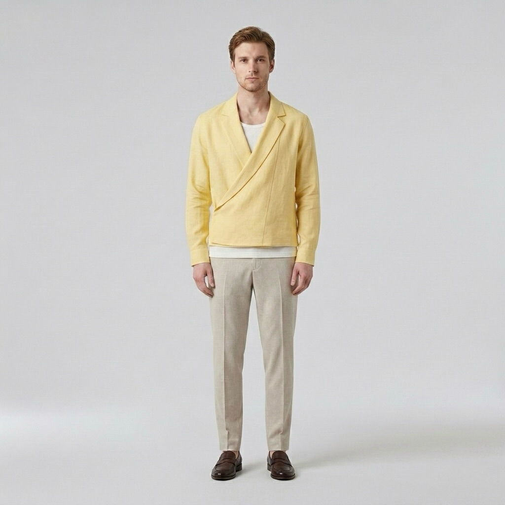 Wrap Front Tailored Jacket