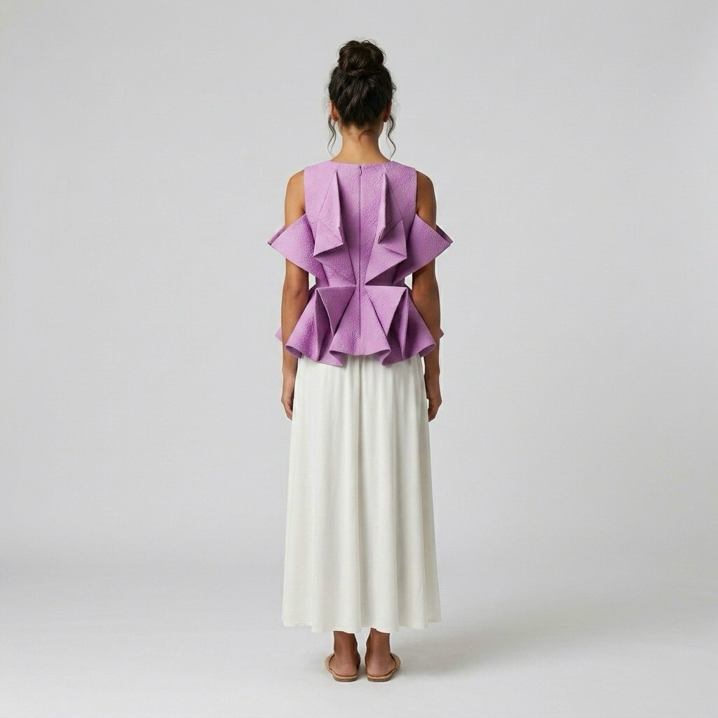 Sculptural Peplum Vest
